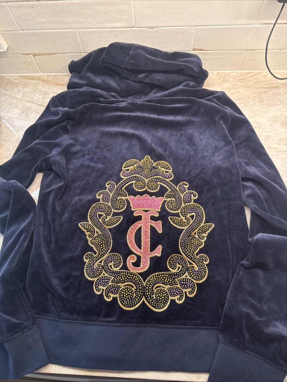 NWOT VINTAGE Juicy Couture Velour Jacket Rhinestones